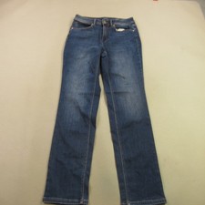 J Jill Jeans Womens 2 Regular Blue Denim High Rise Straight Leg
