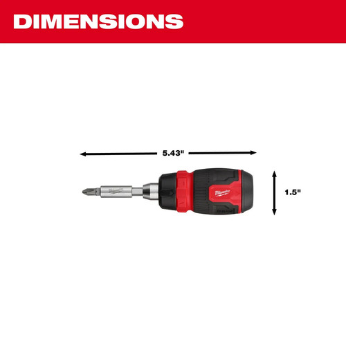 Milwaukee 48-22-2913 8-in-1 Ratcheting Compact Multi-Bit Screwdriver - Picture 3 of 10
