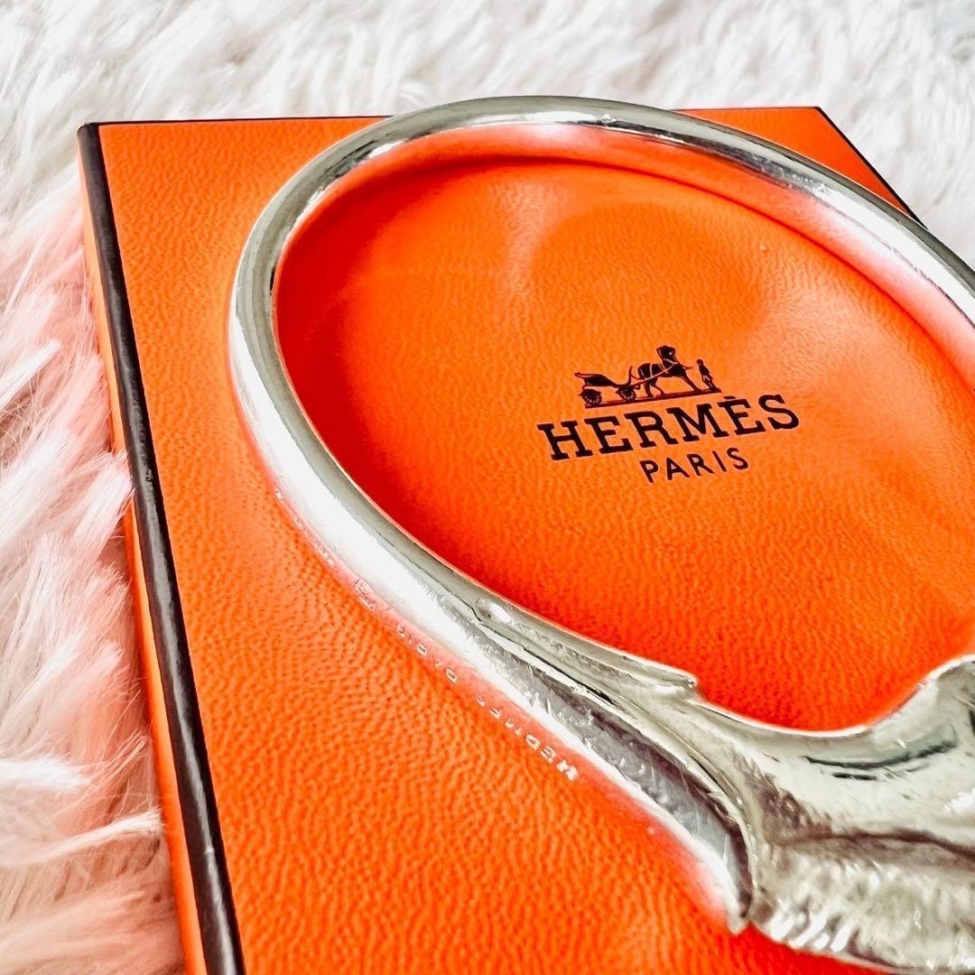 Hermes Cheval Horse Bangle Metal Silver 7.7 in Unisex Pre owned thumbnail 10