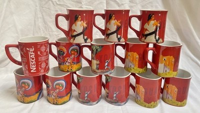 NESCAFE CLASICO, 14 COFFEE CUPS, 12oz, BEAUTIFUL SET