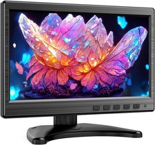 10.1 inch Monitor, 1024x600 LCD IPS Monitor 10 Security CCTV Display...