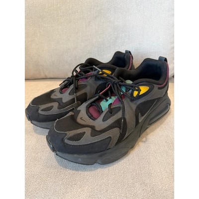 Nike Air Max 200 Running Shoes Black Anthracite Bordeaux AQ2568-001 SZ 10