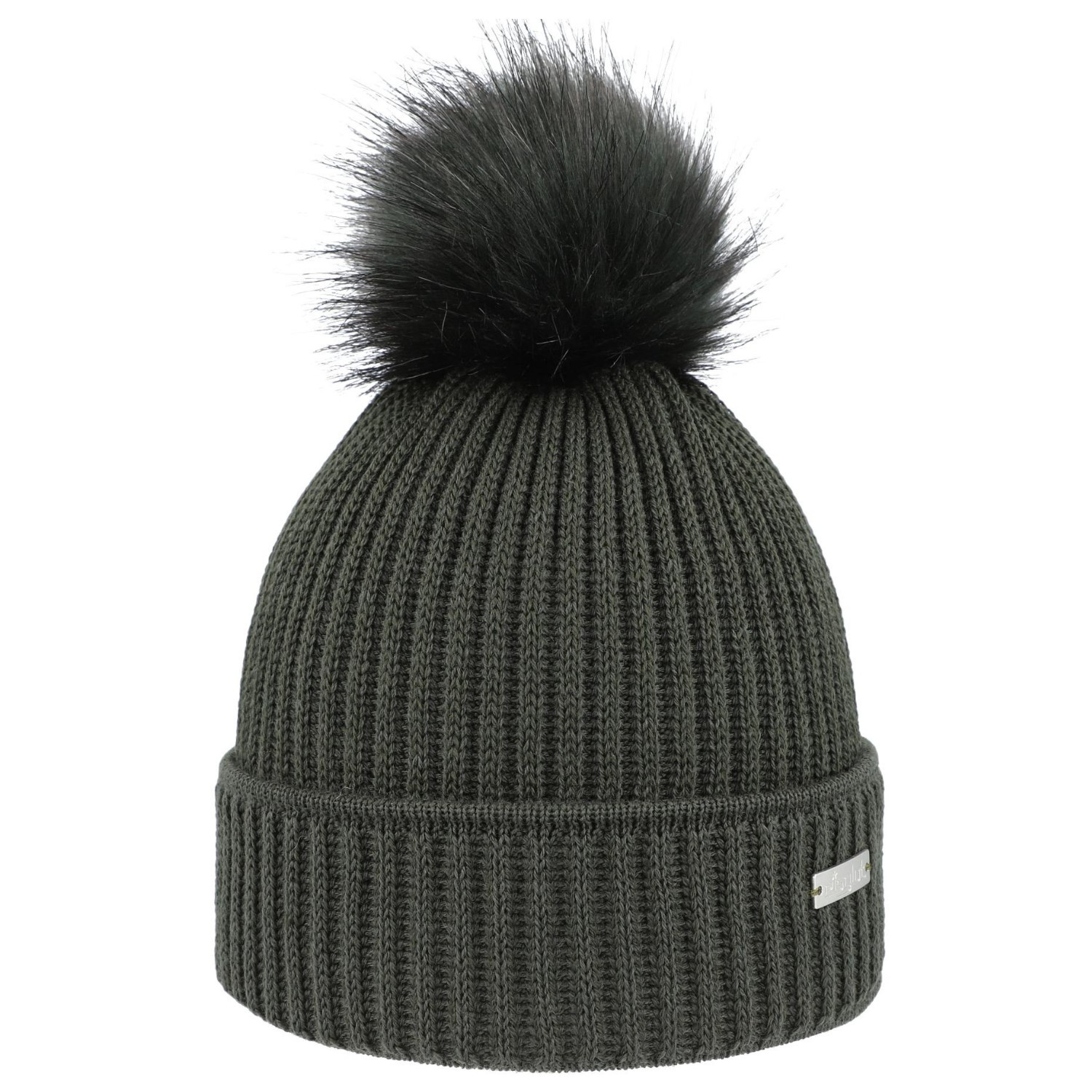 Eisglut Mütze Damenmütze Strickmütze aus Merinowolle Shellyl Merino mit Bommel