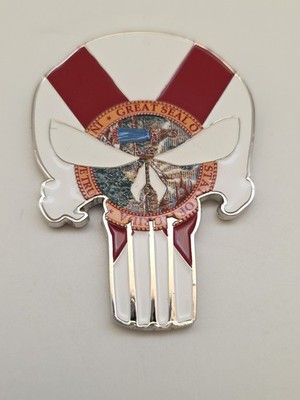 Great State of Florida State Seal ICE Challenge Coin Glow In The Dark Punisher 