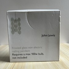 John Lewis Frosted Glass Non Electric Ceiling Pendant New In Box