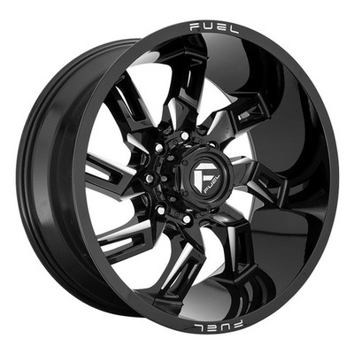 FUEL D747 Lockdown 20X10 6X139.7 Offset -18 Gloss Black Milled (Quantity of 1)