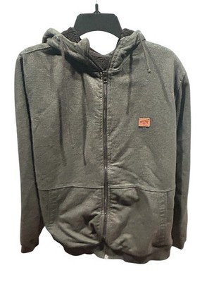 Billabong Men's Hudson Sherpa-Lined Full-Zip Hoodie - Charcoal Heather - Size M