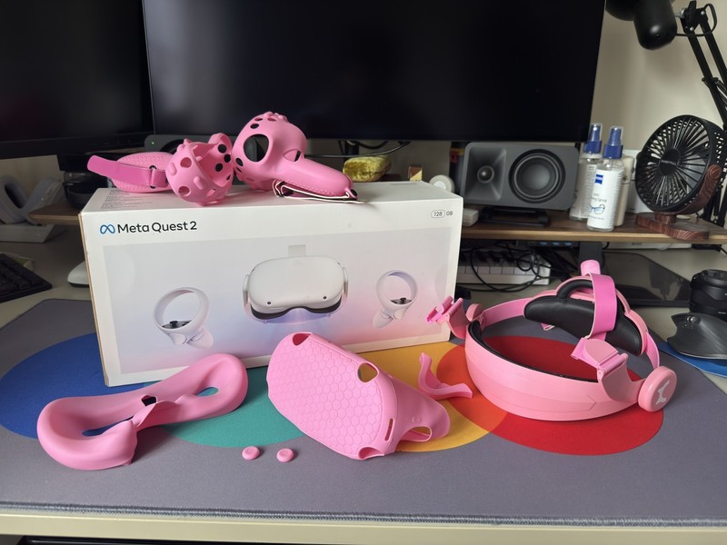 oculus quest 2 128gb all-in-one vr headset - with extra accesories