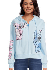 Disney Stitch and Angel Juniors  Graphic Hoodie, Size Large 11/13