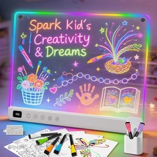 Led Drawing Board with 13 Light Effects, 16" Rechargeable Glow Doodle LED Note B