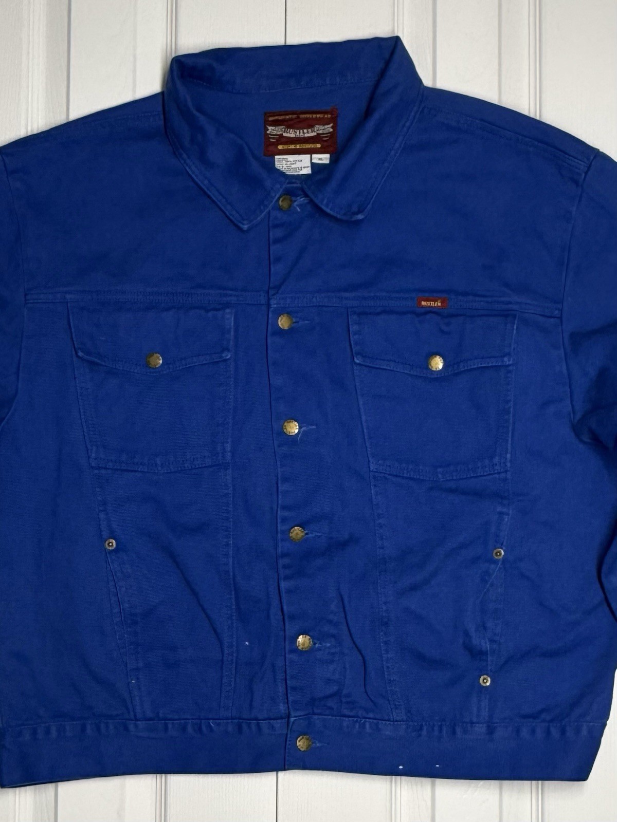 rustler authentic outerwear denim jacket blue cot… - image 3