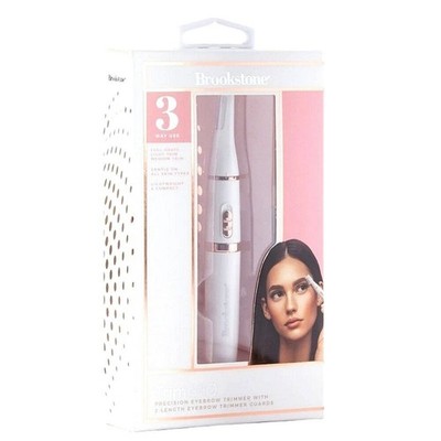 BROOKSTONE TRIMPRO CORDLESS PRECISION EYEBROW TRIMMER HAIR REMOVAL NEW