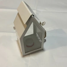 IKEA Sommar 2019 20529 White Modern Candle Lantern w Hanger and String Used