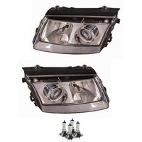 Halogen Scheinwerfer Set H7/ H7 Glasklar FüR VW Passat Variant Inkl. Lampen