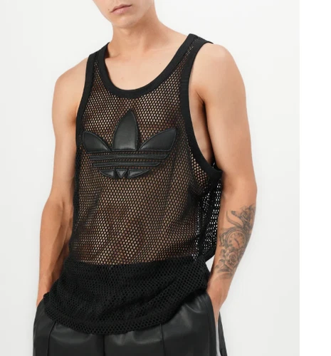 ADIDAS ORIGINALS  JEREMY SCOTT MESH TANK BLACK  BNWT  SIZE  L,XL,XXL  LAST 3