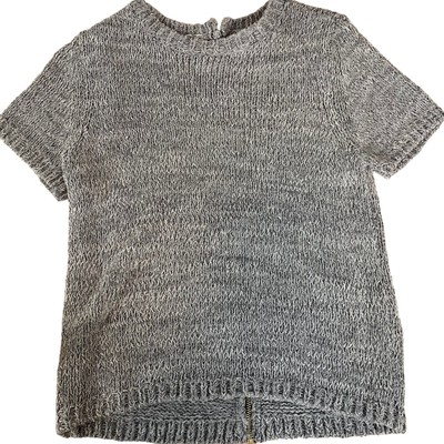 H&M Gray Short Sleeve Sweater Top SIZE XS