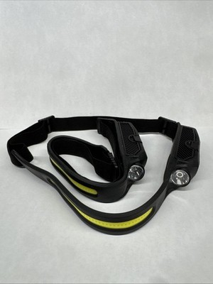 Set Of 2 COB LED Headlamp USB Rechargeable Light Bar Head Band Torch Work Light