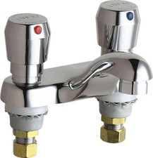 Chicago Faucets 802-VE2805-665ABCP Chrome Plate Lavatory Metering Faucet