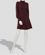 CeCe Women's Red Ruffled MIDI Sweaterdress Size S