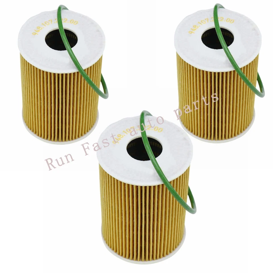 3x Filtro de aceite de motor para Porsche 911 09-2019 Cayenne 2008-2018 94810722200 Foto 4 de 4