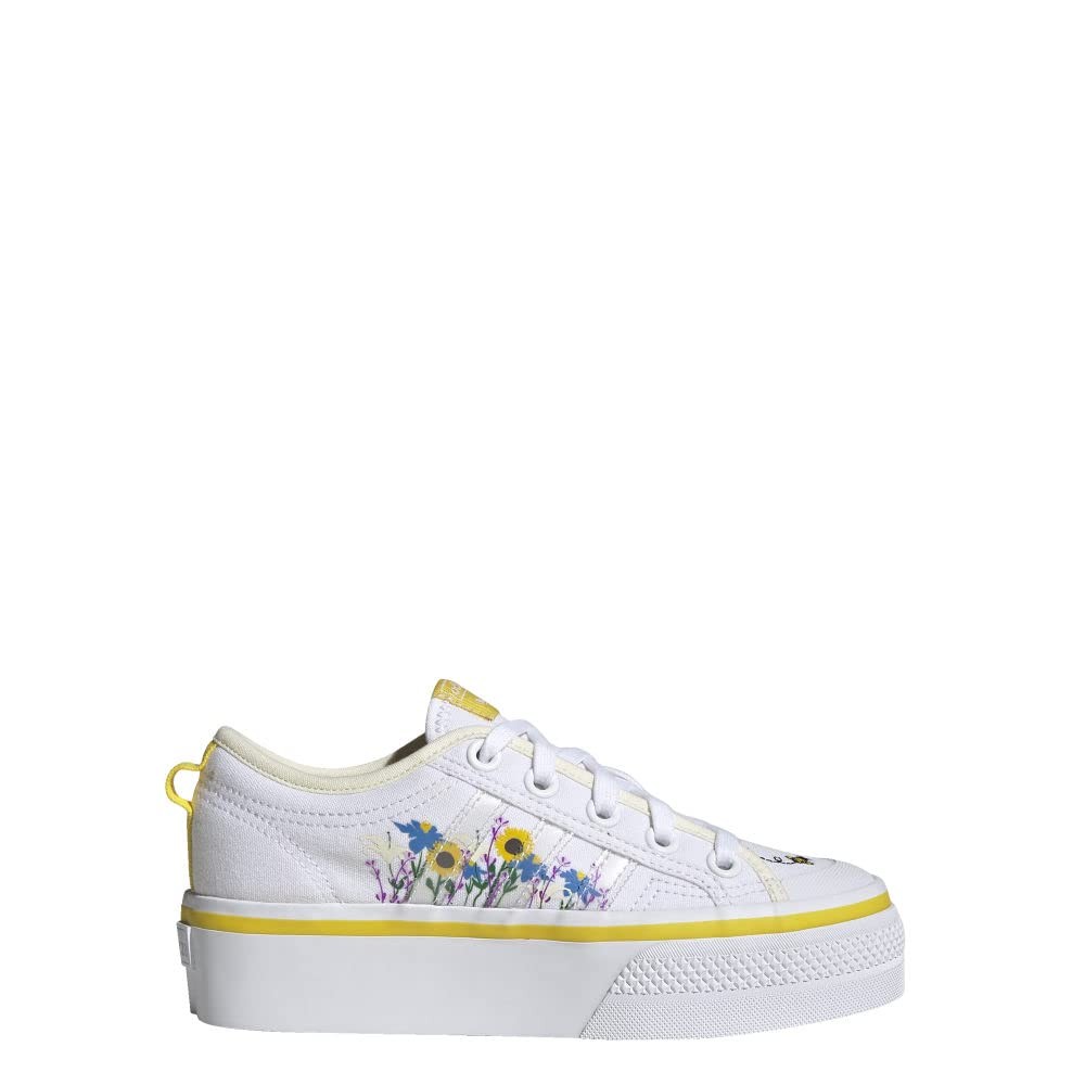 Adidas Kids Nizza Platform Shoes, White