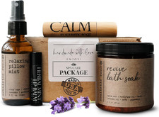 Luxury Spa Bath Kit Self-Care Set Pillow Mist Lip Balm Essential Oil Roller