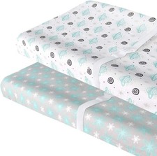 2-Pack Change Pad Covers Cradle Sheets 16"x32" for Standard Baby Changing Pads