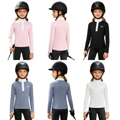 Girls Jacket Tops Shirt Sports Sweatshirt Stand Outdoor Yoga Lightweight Show