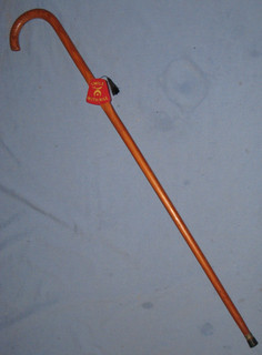 1936 Seattle SMILE WITH NILE Shriner Convention Fez 34" Wood Walking Stick Cane