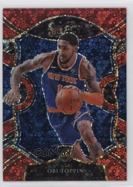 2020-21 Panini Select Concourse Red Disco Prizm 40/49 Obi Toppin #68 11nq