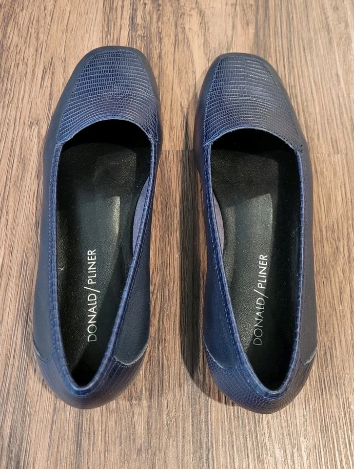 Donald Pliner 鞋女式懒人鞋乐福鞋 6.5M 码彩色海军蓝 — 第 4/4 张图片