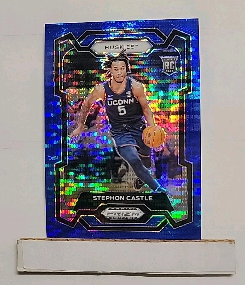 2024 Prizm Draft Picks Stephon Castle RC #17 Blue Pulsar Rookie #'d 54/99 N1