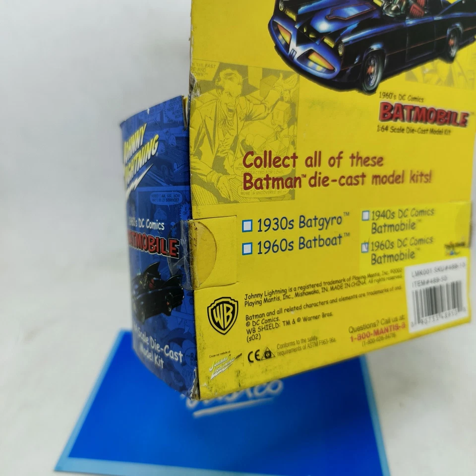 Johnny Lightning Batman 1960's DC Comics Batmobile 1/64 Scale Diecast Model Kit - Image 4 of 4