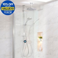 Aqualisa Optic Q Smart Shower Exposed Adjustable And Fixed Ceiling Head Gravity