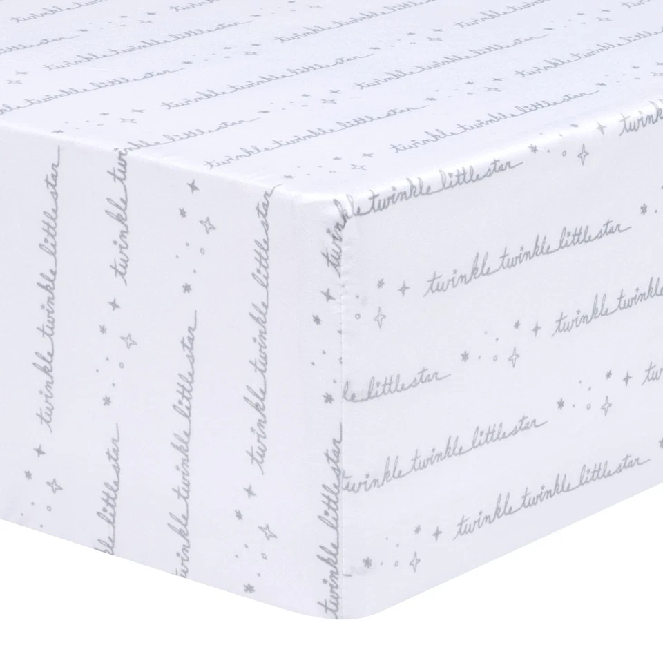 Fitted Crib Sheet Set Celestial Microfiber Standard Mattress 28x52 Inch 2 PCS - Image 3 of 4