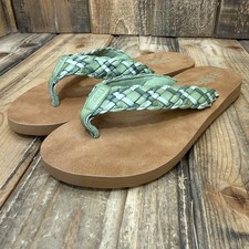 FLOJOS WOMENS US SIZE 6 SANDALS FLIP FLOPS DIVINE MACHA MULTI-TAN
