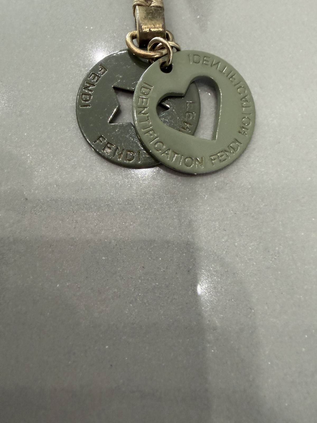 Fendi charm strap key ring with heart And Star Motif thumbnail 8