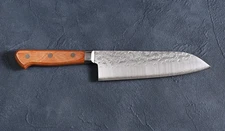 Takamura Santoku Knife (170mm) with Chromax Steel, Bolster, and Composite Handle