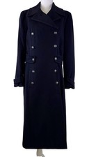 CHANEL EXTRA LONG BLACK CASHMERE COAT EU Size 42