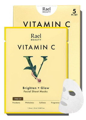 Vitamin C Face Masks   Brighten + Glow with Pomegranate and Citrus Fruit Extract