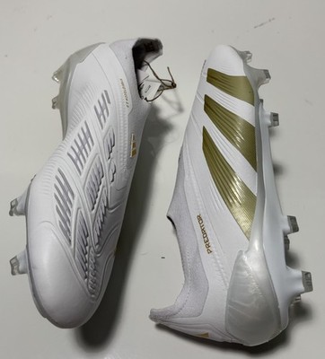 Adidas Predator Elite Laceless FG White Gold Soccer IF6448 mens 8
