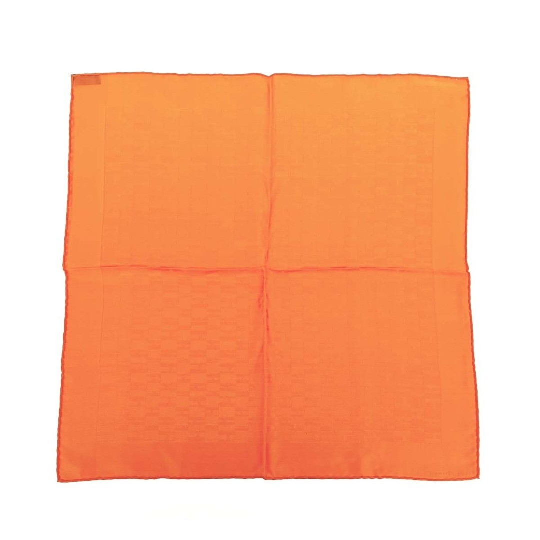 Hermes Mini Scarf Carre 45 Petit H Pattern Silk 100 Made In France Orange Ladies