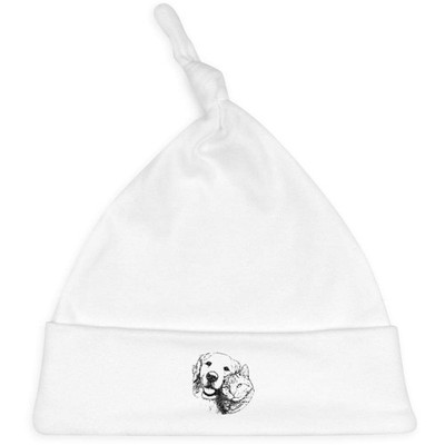 Baby Beanie Mütze ''Golden Retriever & Cat Portrait'' (BH00037440)