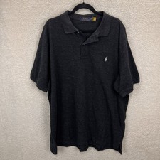 Polo Ralph Lauren Polo Shirt Men s 2XB Heathered Black Short Sleeve