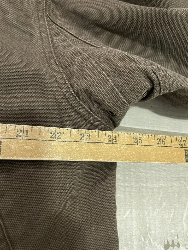 Cabelas Women’s  XL Chore Work Jacket Flannel Lined Canvas Barn Brown - Image 4 of 4