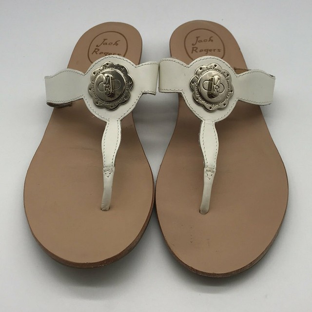 Jack Rogers White Sandals Size 8M | eBay