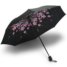 Mini Lightweight Folding Compact Umbrellas - Cherry Blossoms/Sakura