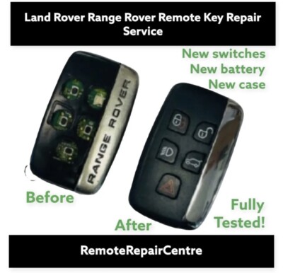 Reparatur 5 Tasten Schlüssel Gehäuse für Land Rover Discovery 4 Range Rover Sport Fernbedienung Schlüsselanhänger