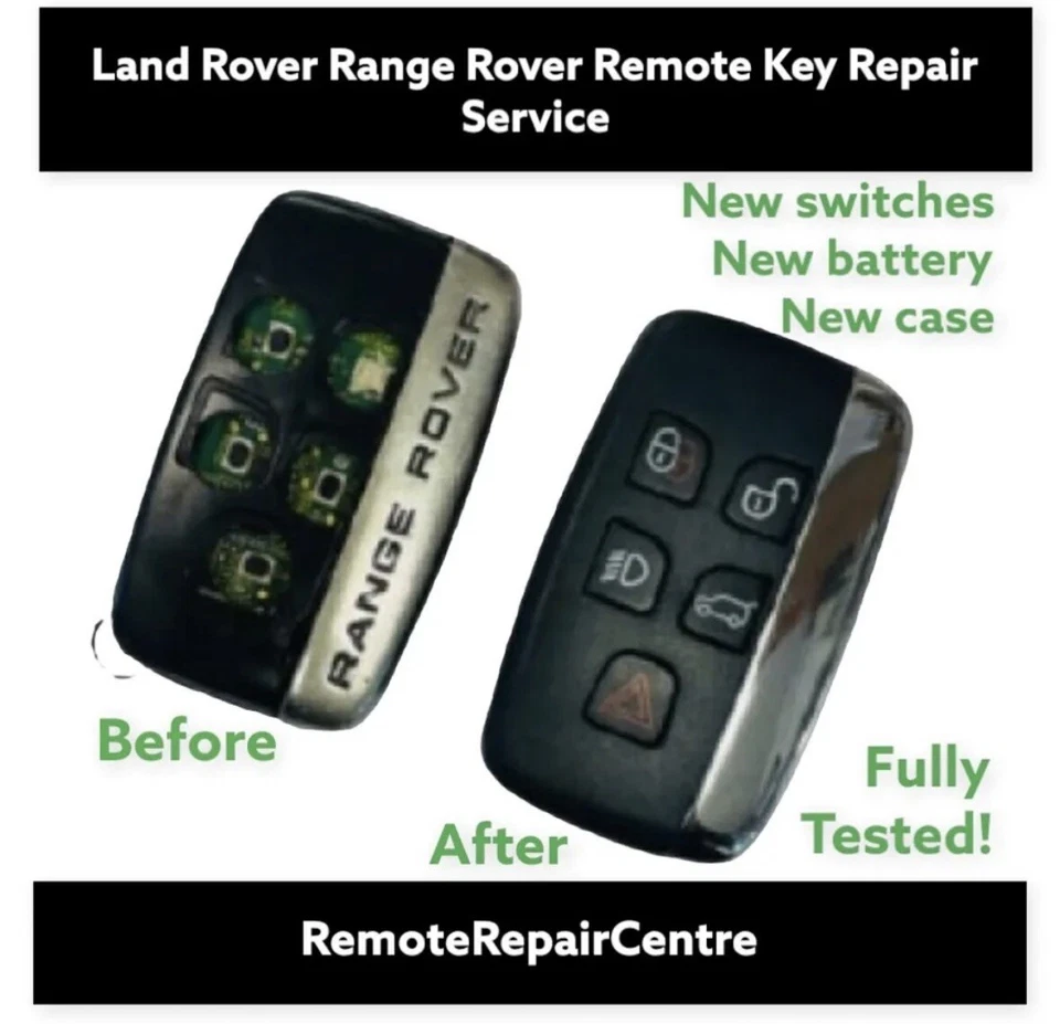 LAND ROVER DISCOVERY 4 car key fob repair service new case battery replacement