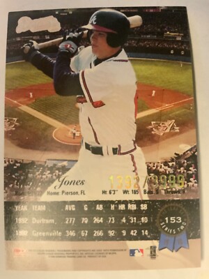 Chipper Jones 1998 Leaf Fractal Foundation Serial #1392/3999